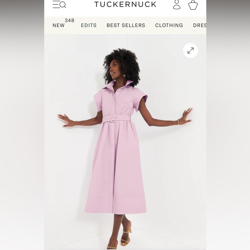 Lilac Chloe Belted Dress